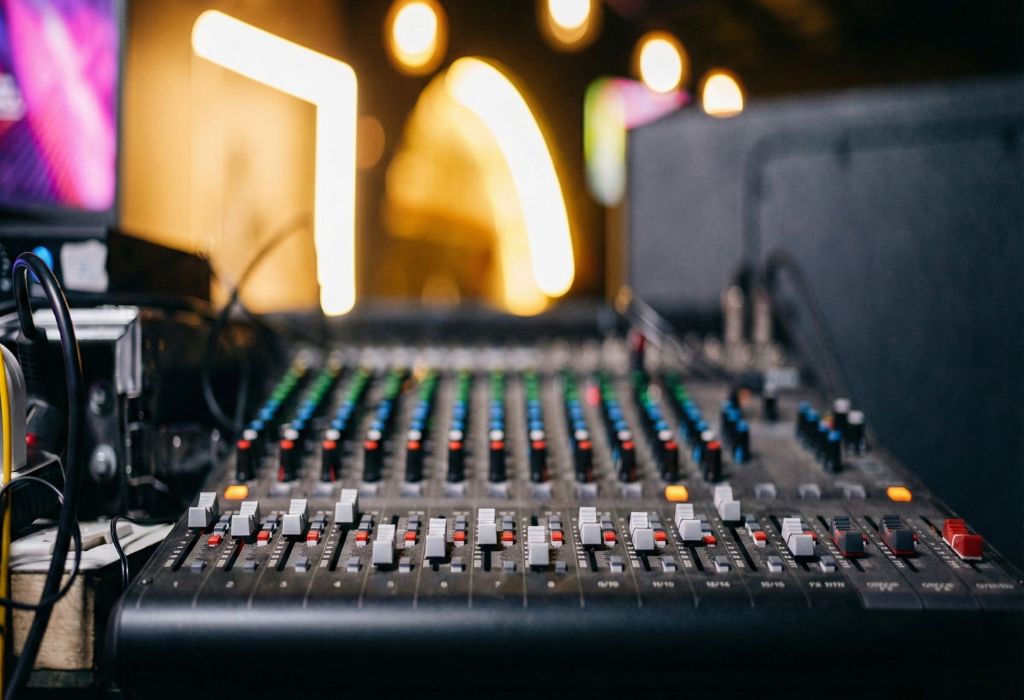 Elegant cafe interior with seating
